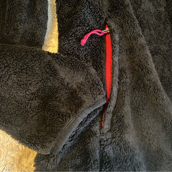 The North Face Fleece Fluffy & Soft Zip Up Jacket Adjustable Waist Front Pockets - Picture 9 of 13